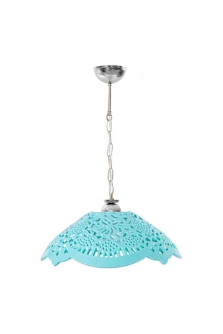 Turkuaz Akrilik Avize Soft Modern Aydınlatma 35x35x12 Cm Çok Renkli