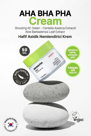 Yeppda Akneli Ciltler İçin Hafif Asidik Nemlendirici Bakım Kremi Yeppda AHA BHA PHA Cream 50 ML