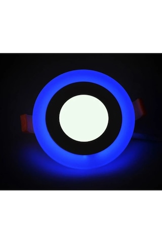 Atlantis 6 Watt 3+3 Çift Renkli Led Panel Spot Lamba Mavi-Beyaz 3
