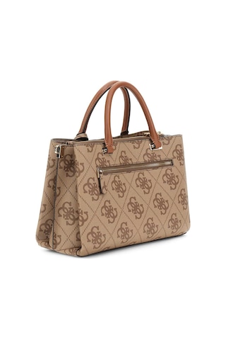 Kadın Şerit Detaylı Monogram Desenli El Çantası - Kahverengi Kahverengi