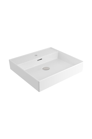 Bocchi Milano 1644-001-0126 Tezgahüstü Lavabo Parlak Beyaz 50 CM
