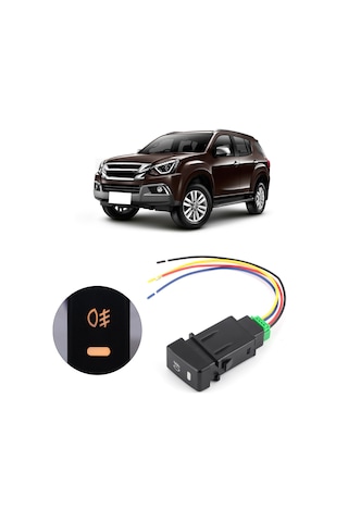 Reedark Isuzu Mu-x/d-max 2012+ İçin Dayanıklı Plastik Sis Lambası Anahtarı - Kolay Kurulum,  Uyum