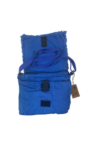 Old Cotton Cargo Vintage Küçük Salaş Unisex Günlük Çapraz Postacı Çantası S Boy 26x20cm Mavi