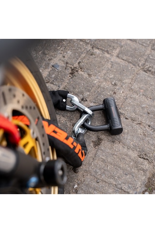 "tru-tension Heavy Duty Motorcycle Chain & Lock - 1.5m X 12mm Yüksek Güvenlikli Motosiklet Kilidi "