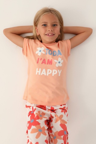 Rolypoly Today Somon Kız Çocuk Pijama Takımı 5274-43138 Somon