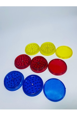 Plastik TutunÖğütücü 3parça Grinder //3adet-3renk