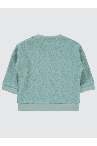 Civil Baby Çiçek Baskılı 6-18 Ay Sweatshirt Çağla Yeşili