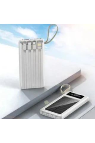 10000mah Solar Powerbank 20w Hızlı Şarjlı, Tüm Telefonlarla Uyumlu Kablolu Solar Powerbank-1290