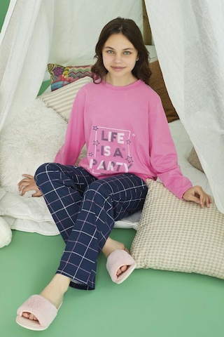Genç Kız Aydoğan Pamuklu Pijama Takımı 240772 Pembe Pembe