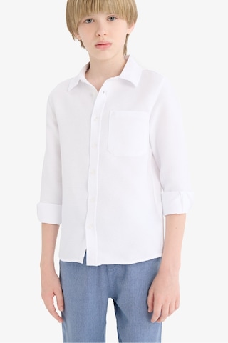 Defacto Erkek Çocuk Polo Yaka Oxford Uzun Kollu Gömlek T8854a625auwt34 Beyaz