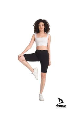 Hnc Sport Kadın Siyah Yüksek Kalite Kısa Toparlayıcı Modal Spor Tayt