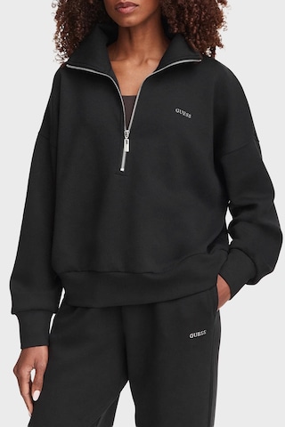 Guess Nat Relaxed Fit Dik Yaka Sweat V6yq25k4801 Kadın Sweat V6yq25 K4801 Jblk Siyah