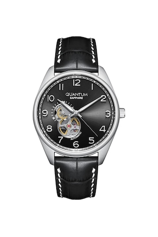 Quantum Qmg1241.351 Safir Cam Otomatik Erkek Kol Saati Metalik Gri