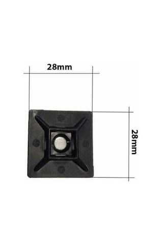 Gwest Yapışkanlı Kroşe 28mm x 28mm - Siyah - 5 Adet