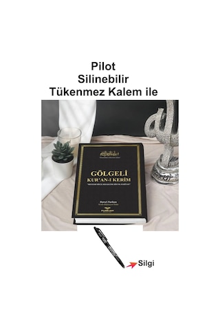 Furkan Neşriyat Silinebilir Kalemli Gölgeli Kuranı Kerim Siyah. Kendin Yaz-ezberle.