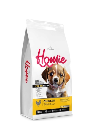 Homie Süper Premium Düşük Tahıllı Tavuk Etli Yavru Köpek Maması 12 KG
