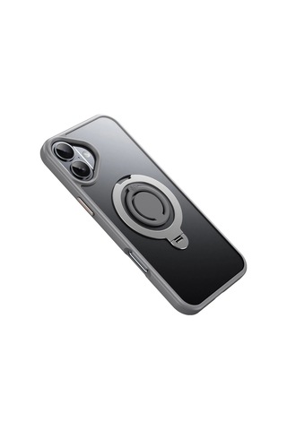 Mey İthalat Apple Uyumlu iPhone 16 Plus Avatar 360 Dönen Magsafe Kapak - Titan Gri
