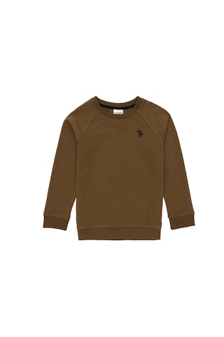 U.S. Polo Assn. Erkek Çocuk Haki Basic Bisiklet Yaka Sweatshirt 50293633-VR027