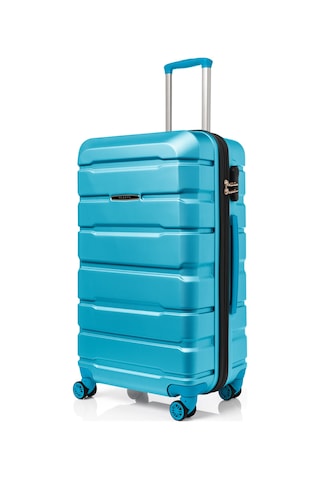 Unisex 4 Tekerli Kilitli Büyük Boy Valiz Bavul Turkuaz