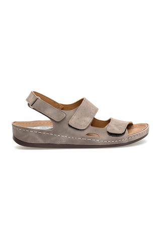 Elit Myss06-034 Erkek Düz Sandalet Vizon