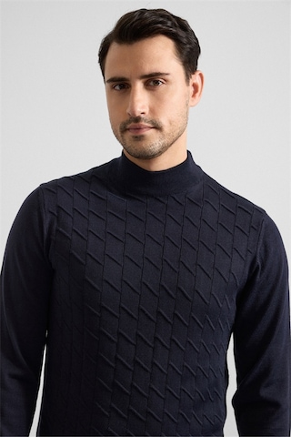 Süvari Lacivert Regular Yarım Balıkçı Yaka Kazak Tr2013700495-m09 Lacivert