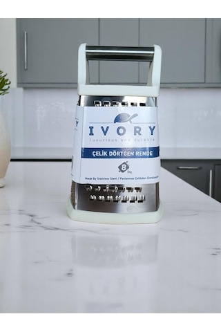 Ivory Ivo-rnd127 Çelik Dörtgen Rende Büyük Gri