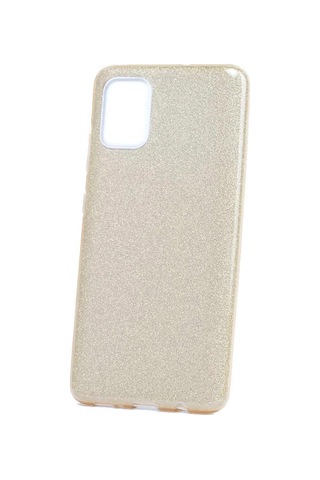 Samsung Uyumlu Galaxy A51 Kılıf Zore Shining Silikon-Gold