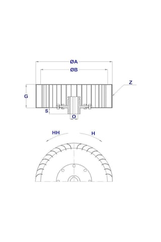 Çap 140 Boy 85 Delik 12.7 Mm Sol Yön Radyal Fan Pervanesi