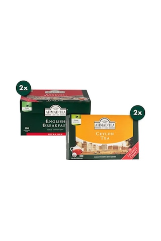Ahmad Tea Avantaj Paketi 2 Li English Breakfast + Ceylon 100 Lü Poşet Çay