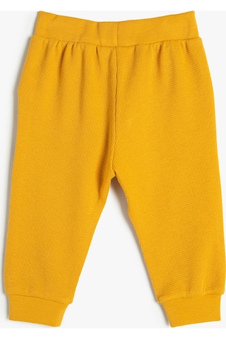 Koton Jogger Eşofman Altı Beli Bağlamalı Cep Detaylı Pamuklu Hardal 4wmb40032tk 4WMB40032TK159 Hardal