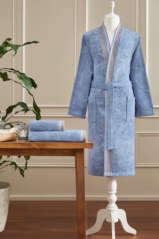 Özdilek Colorado Maskülen Kimono Bornoz S/m - Açık Mavi Açık Mavi