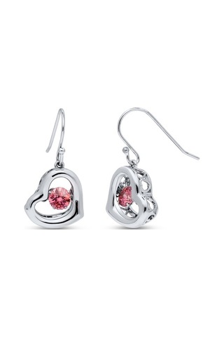 Pembe Taşlı Kalp Set