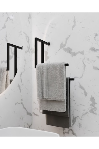 Aju Havluluk Metal Kağıt Havlu Tutacağı Ev Banyo Düzenleyici Duvara Monte Havlu Tutucu Modern Siyah