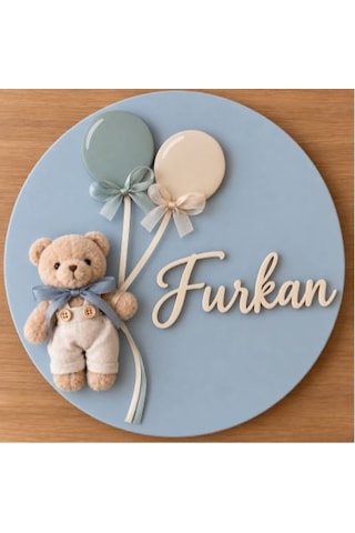 Yeni Doğan Kapı Süsü Açık Mavi