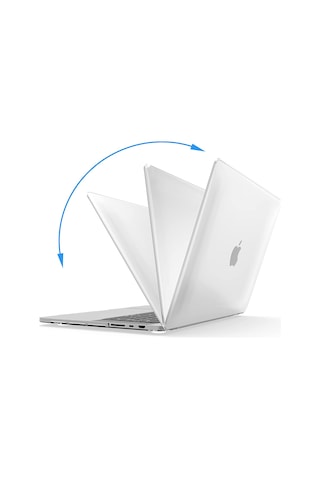 Novstrap Apple Macbook Pro 16 İnç M3/m3 Pro/m3 Max A2991 İle Uyumlu Kılıf Sert Parlak Koruma Kapak Şeffaf