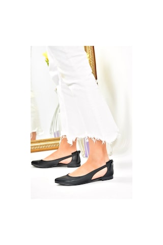 Fox Shoes Siyah Kadın Babet H726324009 Siyah