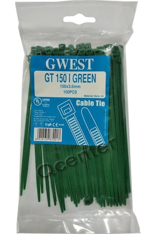Gwest 3.6X150Mm 15Cm Renkli Plastik Cırt Kelepçe Kablo Bağı Sarı+Kırmızı+Mavi+Yeşil