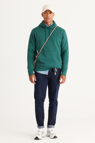 AC&Co / Altınyıldız Classics Erkek Koyu Yeşil Standart Fit Normal Kesim Kapüşonlu Kanguru Cepli Pamuklu Sweatshirt Koyu Yeşil