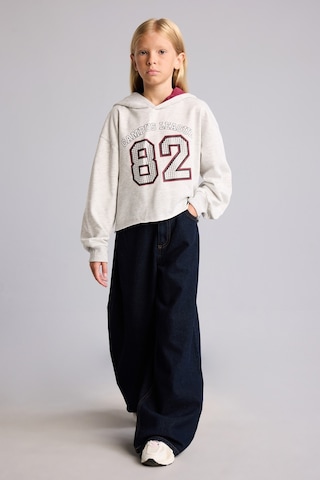 Defacto Relax Fıt Kapüşonlu Baskılı Kalın Kumaş Sweatshirt Kız Çocuk H9744a826augr421 Gri-gr421