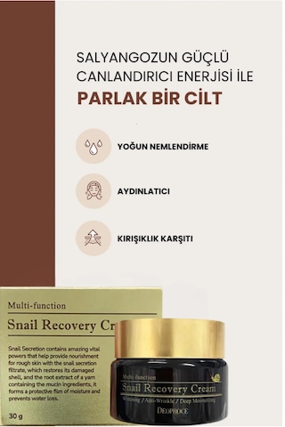 Salyangoz Müsini Içeren Aydınlatıcı Ve Kırışıklık Karşıtı Premium Yüz Bakım Kremi 30ml