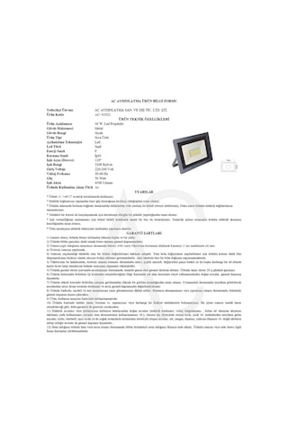 50w Led Projektör Sarı Işık