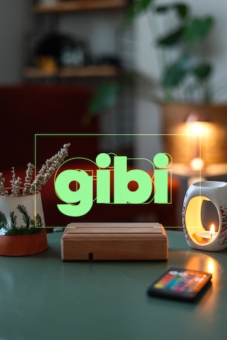 Gibi Dizi 16 Renk Kumandalı 3d Gece Lambası Çok Renkli