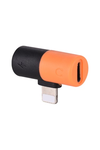 Reedark İphone Uyumlu Lightning Çevirici: Müzik Dinle Ve Şarj Et, Çağrı Al, Veri Transferi - Metal, Siyah+turuncu