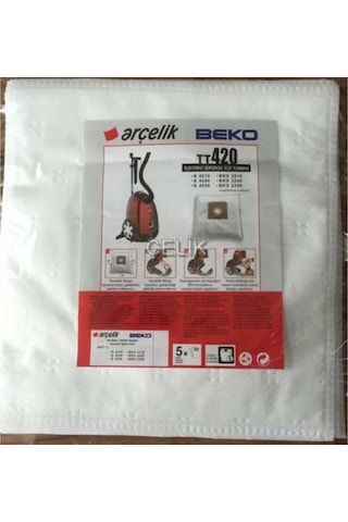 Arçelik Uyumlu S4210 S4240 S4250 Toz Torbası, Bez, Kumaş, Elektrikli Süp