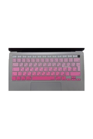 Rusça Klavye Koruyucu Macbook Air 13 A1932 A2179 A2337 M1 Uyumlu Uk Iso Ters L Enter Rusça Baskılı Silikon Keyboard Cover Pembe