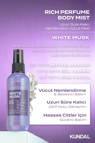 Kundal Rich Perfume Body Mist White Musk 100 ML