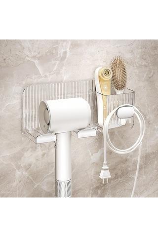 Wondernest Tutacağı, Lichen Kurutma Saç No-punch Makinesi - Duvara Monte Banyo Siyah