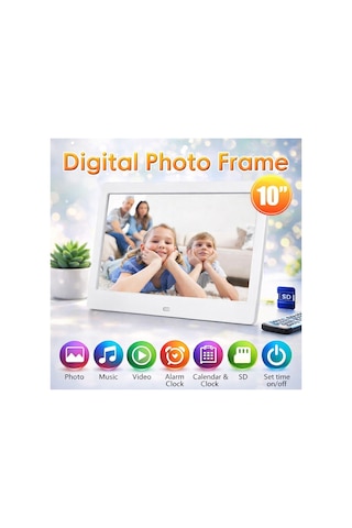 10.1 İnç Digital Fotoğraf Çerçevesi Photo Frame Sd/usb Mp3/mp4 Çalar 1024x600 Resim Çerçeve