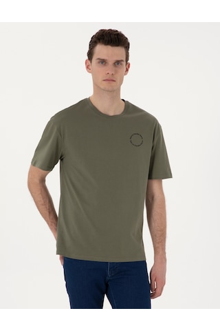 Pierre Cardin Erkek Haki Tişört 50310076-vr027 Haki