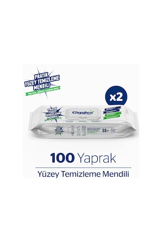 Giggles Pratik Yüzey Temizleme Mendili 2 x 50'li